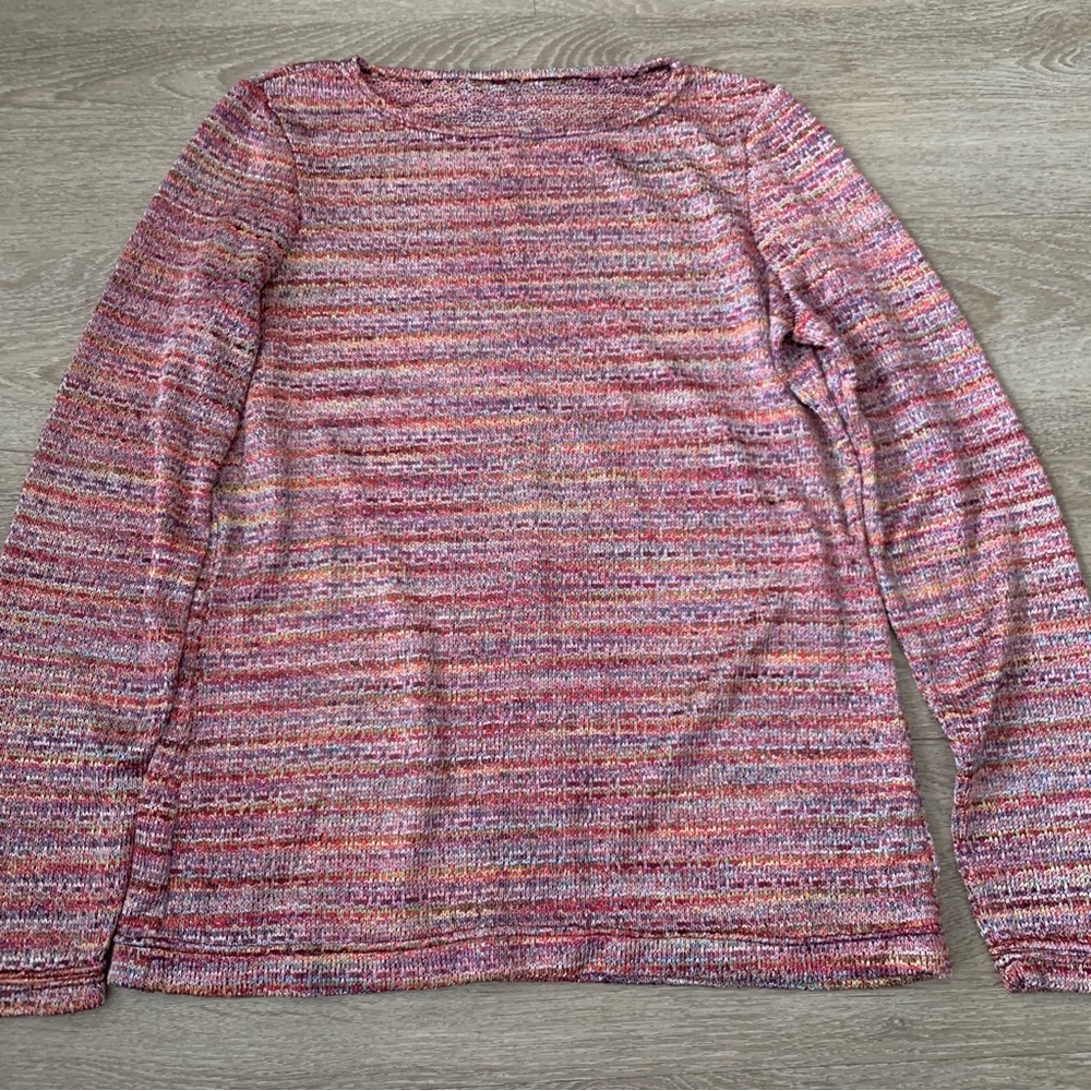 Rainbow Knit Long Sleeve Size L